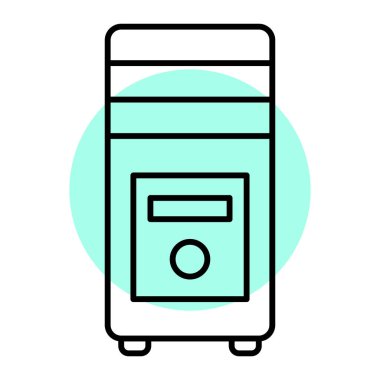 Bir depolama simgesinin vektör illüstrasyonu