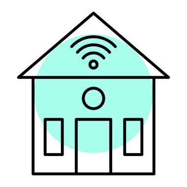 Bir ev simgesinin vektör illüstrasyonu