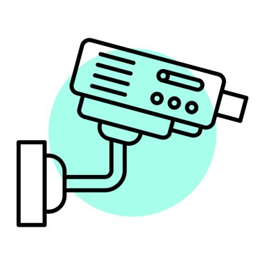 ccTV kamera simgesinin vektör illüstrasyonu