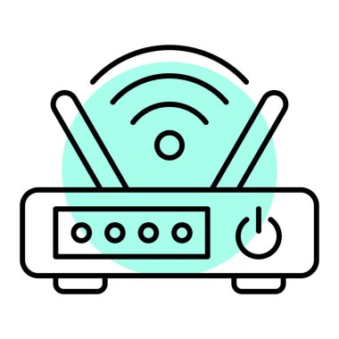 router simgesi vektör illüstrasyonu