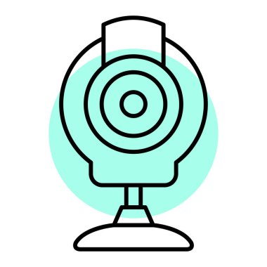 Web kamerası simgesi. Web için kamera vektör simgelerinin basit illüstrasyonu