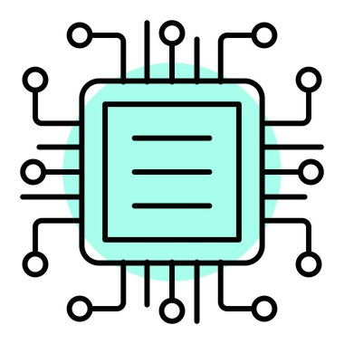 çip vektör çizgisi resimleme