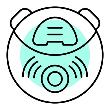 Temizleme sistemi simgesinin vektör illüstrasyonu