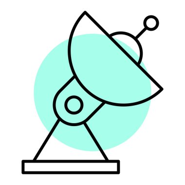 uydu anten simgesi. Web için radar vektör simgesinin özet çizimi