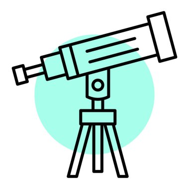 Teleskop. Web simgesi basit illüstrasyon