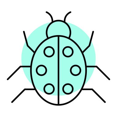 Şirin uğur böceği vektör çizimi