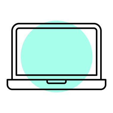 dizüstü bilgisayar kutsal kişilerin resmi. vektör çizim