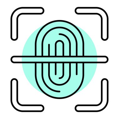 Tarama parmak izinin vektör çizimi