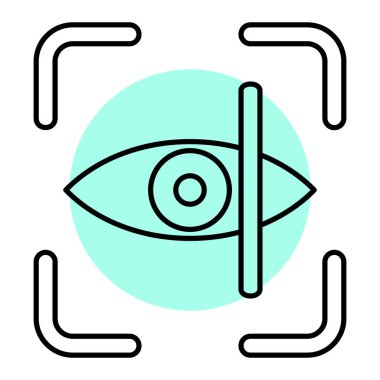 Web ve mobil uygulama tasarımınız için beyaz arkaplanda izole edilmiş göz simgesi vektörü, parmak izi logosu kavramı