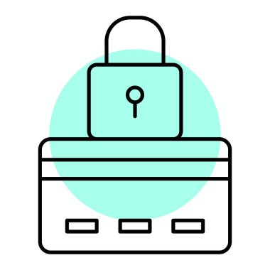 Kredi kartı ikonu vektör illüstrasyonu