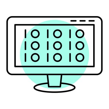 Bilgisayar modern simgesinin vektör illüstrasyonu