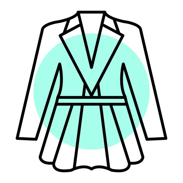 Anzug Symbol Umriss Illustration Der Kleidung Vektor Symbole Für Das — Stockvektor