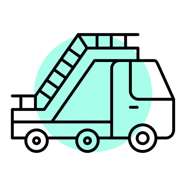 Icona Del Camion Schema Illustrazione Consegna Auto Icone Vettoriali Web — Vettoriale Stock