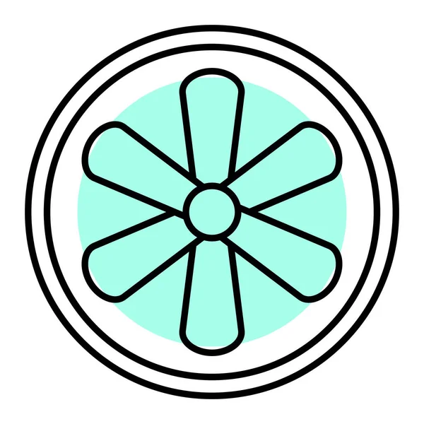 Hayran ikonu. Web için çiçek vektör simgelerinin basit çizimi