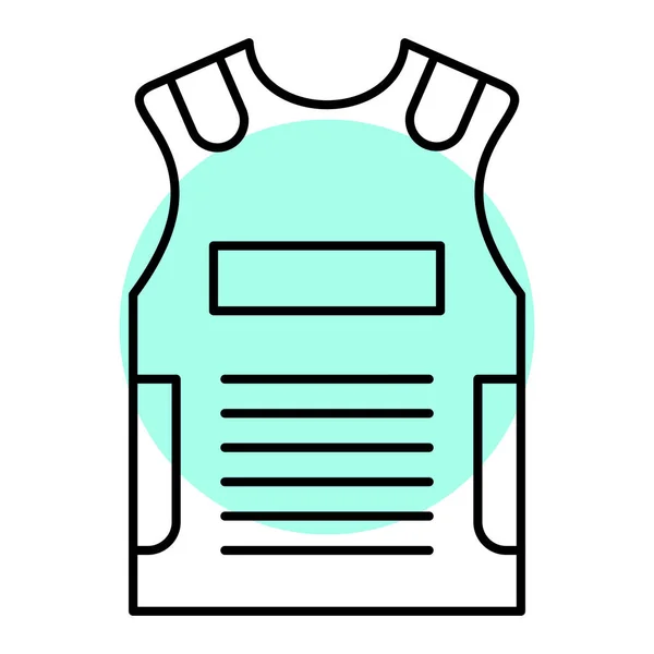 Shirt Symbol Umriss Illustration Der Kleidung Vektor Symbol Design — Stockvektor
