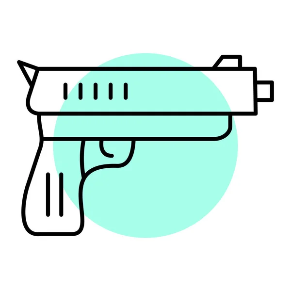 Ícone Arma Esboço Ilustração Ícones Vetor Pistola Para Web —  Vetores de Stock