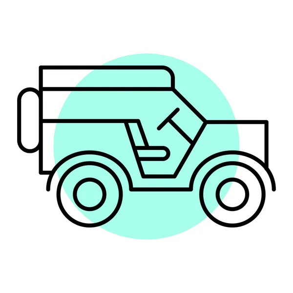 Coche Simple Icono Vector Ilustración — Archivo Imágenes Vectoriales