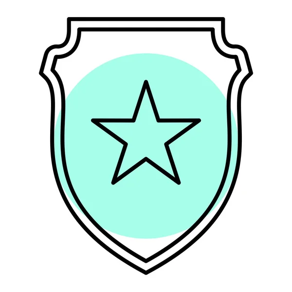 Police Shield Icon Vector Illustration — Stock Vector