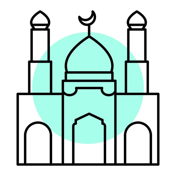 Mesquita Ilustração Vetor Ícone Web — Vetor de Stock