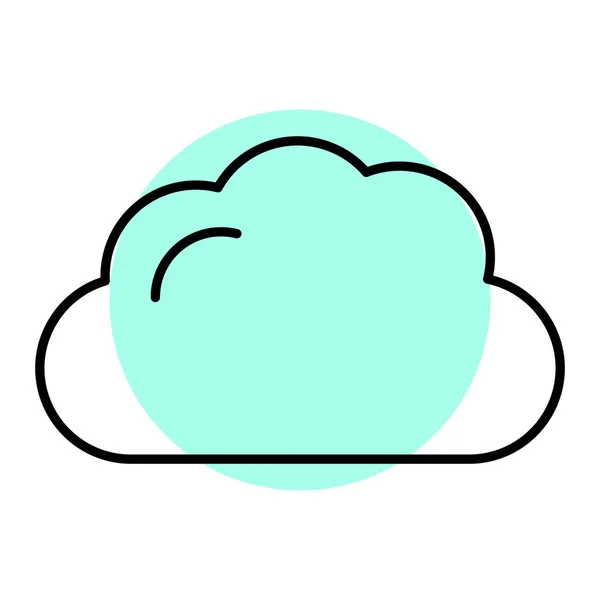 Illustration Vectorielle Icône Cloud Computing — Image vectorielle