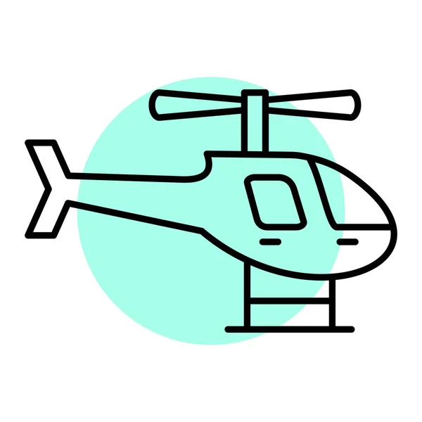 Helikopter Pictogram Vector Illustratie — Stockvector