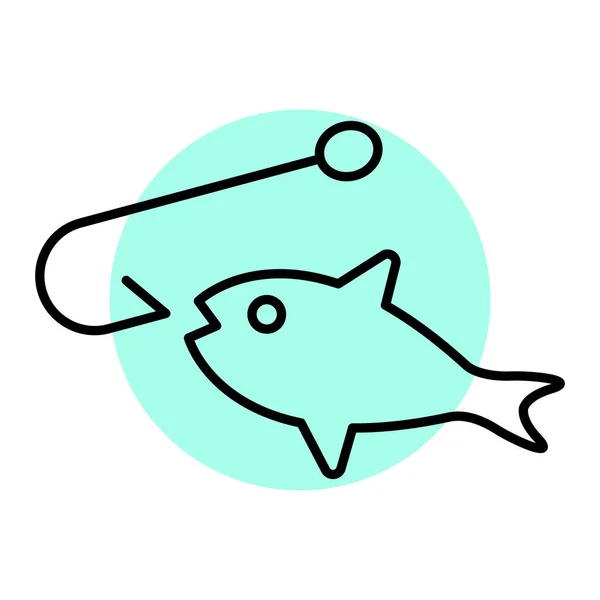 Fish Icon Vector Illustration — Stock Vector