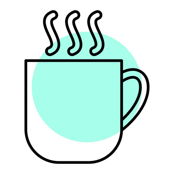 Taza Café Icono Vector Ilustración Diseño — Vector de stock