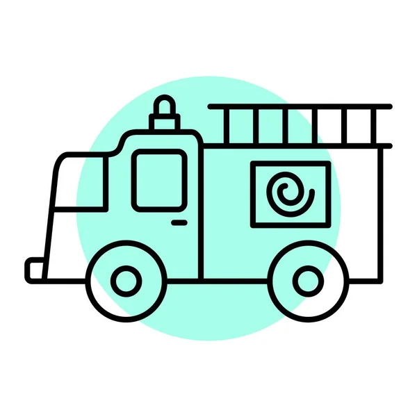 Ambulance Auto Pictogram Witte Achtergrond Lijn Stijl Vector Illustratie — Stockvector