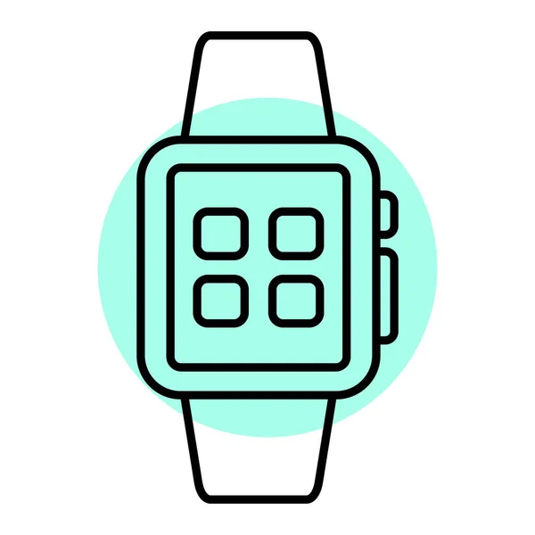 Smartwatch Icono Web Ilustración Simple — Vector de stock