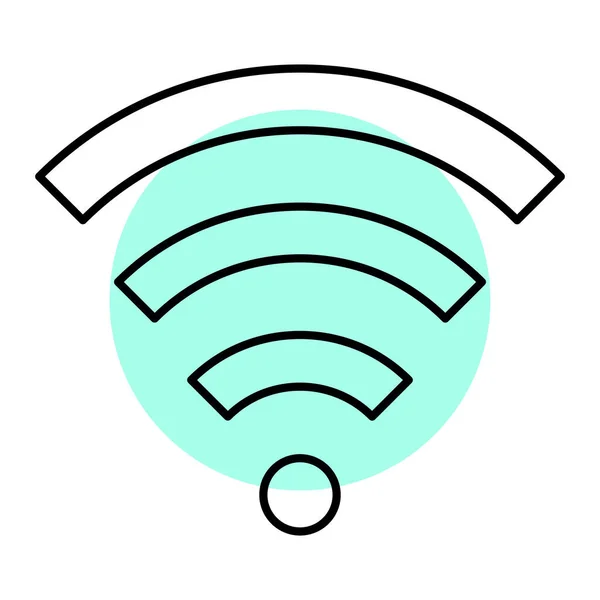 Connessione Wifi Icona Vettoriale Illustrazione Design — Vettoriale Stock