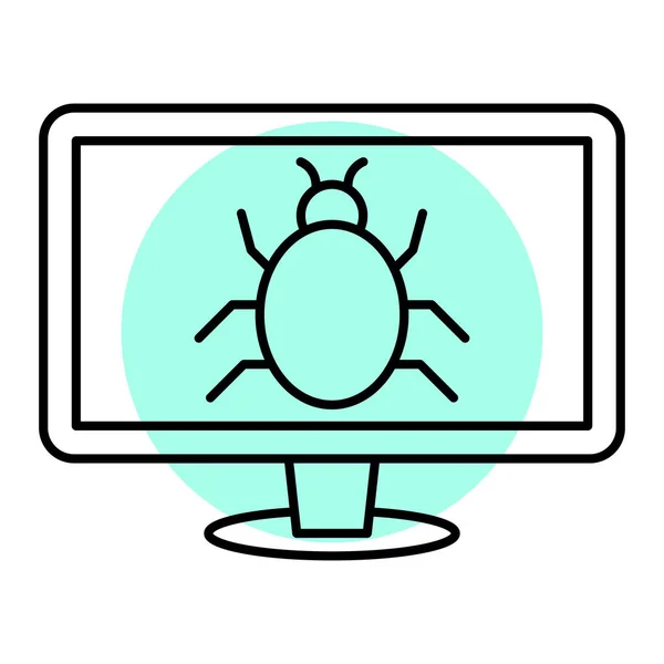 Viruspictogram Eenvoudige Illustratie Van Bug Vector Pictogrammen Voor Web — Stockvector