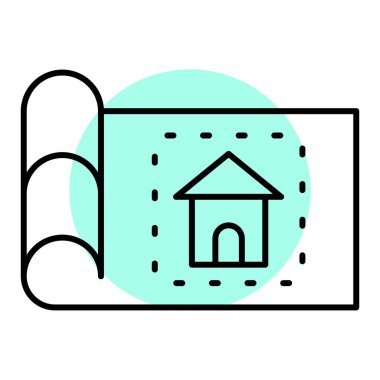 Bir plan simgesinin vektör illüstrasyonu