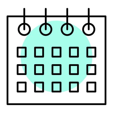 Tarih, illüstrasyon, beyaz arkaplan üzerindeki vektör takvimi.