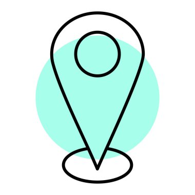 harita pin işareti simgesi, vektör illüstrasyonu