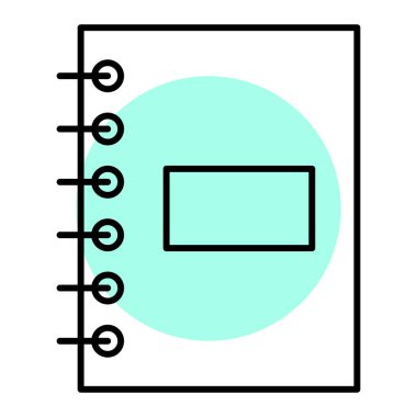 Not defteri simgesi, vektör illüstrasyonu