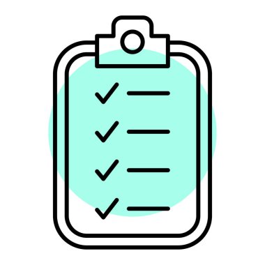 Özet Arkaplanda İzole Liste Simgesi Denetle