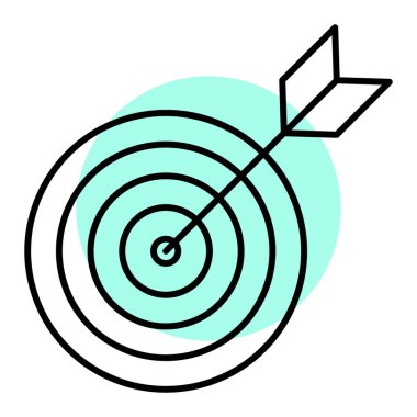 hedef ok simgesi, vektör çizim ile