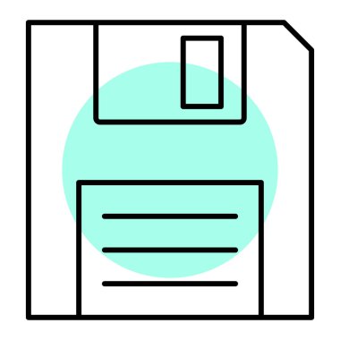 Moda stili izole edilmiş arkaplanda disket simgesi