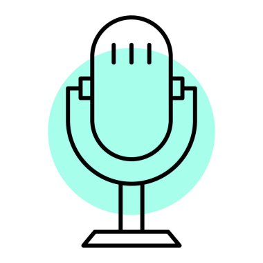 mikrofon simgesi vektör illüstrasyonu