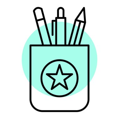 Kalem simgesinin vektör illüstrasyonu