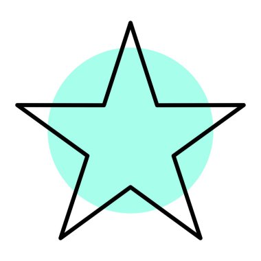 Yıldız simgesi. Yıldız vektörünün basit bir gösterimi. izole arkaplan.