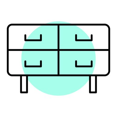 Bir kutu simgesinin vektör illüstrasyonu