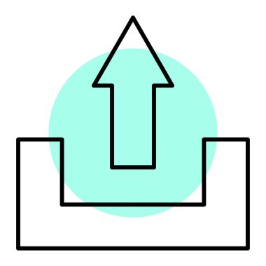 Oku yükleme simgesi soyut arkaplanda izole edildi. vektör illüstrasyonu