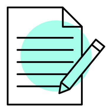 Belge. Web simgesi basit illüstrasyon