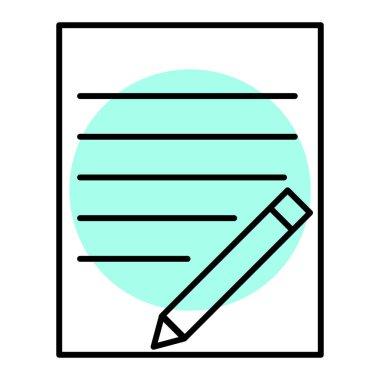 belge simgesi, düz vektör illüstrasyonu beyaz arkaplan üzerinde izole edilmiş 10 eps