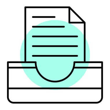 Belge. Web simgesi basit illüstrasyon