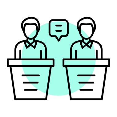 iş insanları simgesi vektör illüstrasyonu