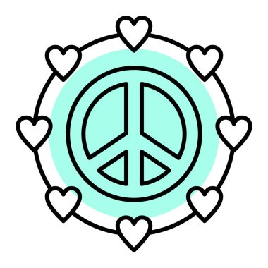 Aşk sembolü vektör çizimi olan kalp