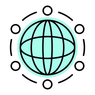 Vektör Küre Simgesi İllüstrasyonu