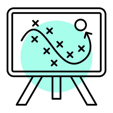 tahta vektör simgesi. Çizgi düz resimli resim çizimi. düzenlenebilir sembol.